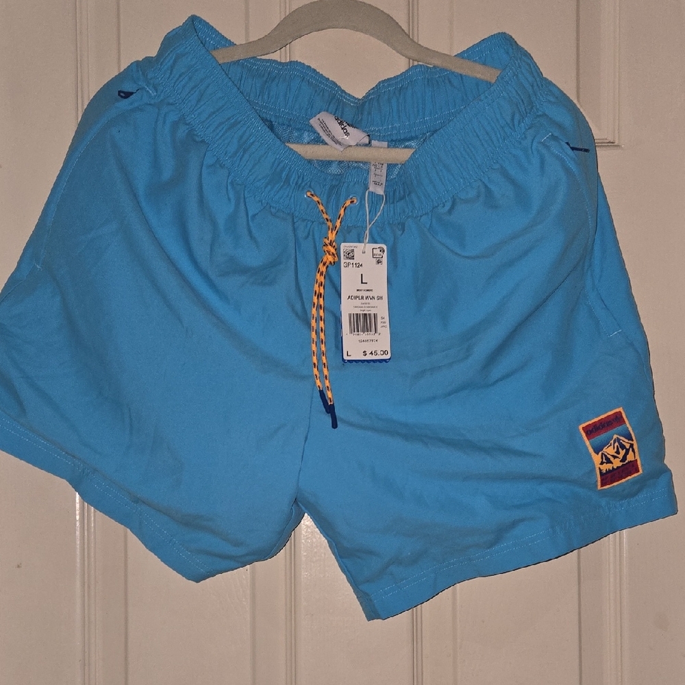 adidas Light Blue Men's Athletic Shorts